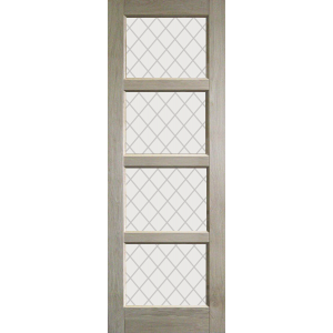 Дверь деревянная межкомнатная из массива бессучкового дуба, Домино, со стеклом